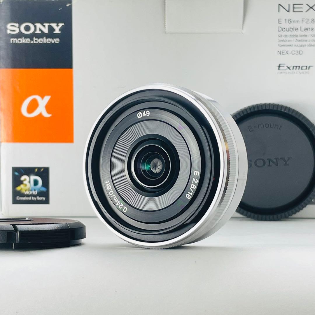 【動作・返品保証】Sony SEL16F28 単焦点 パンケーキレンズ
