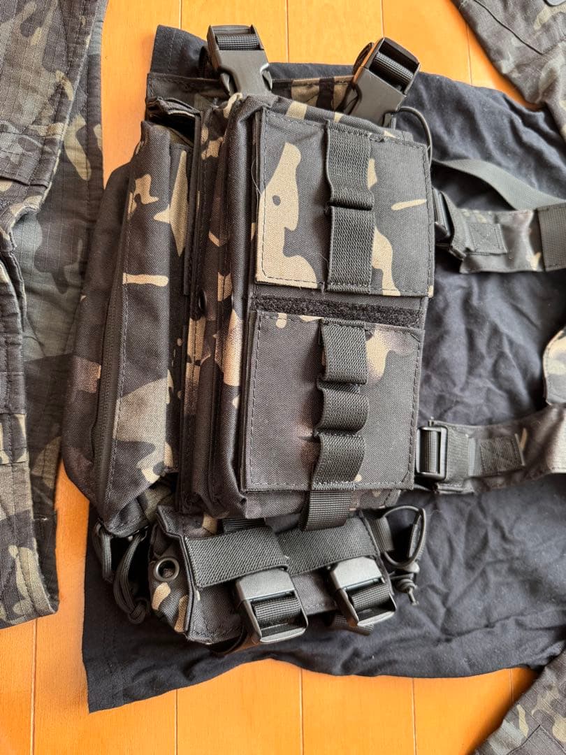 サバゲー装備 フルセット BDU 迷彩服 上下 + 多機能チェストリグ セット