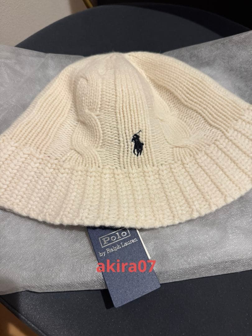 RALPH LAUREN ケーブル編みニット帽