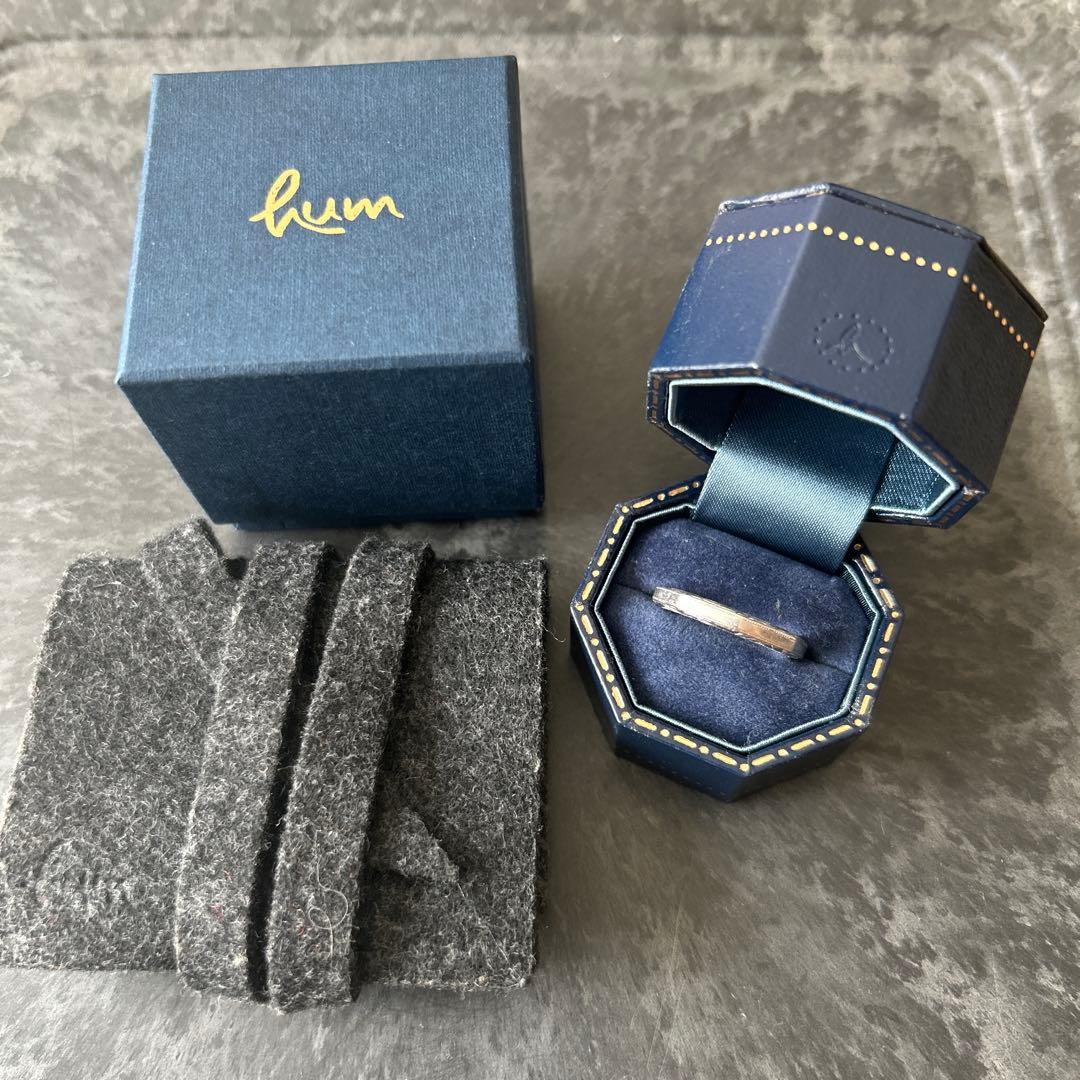 【hum】　ハム　オクタゴンリング　プラチナ　15.5号 訳あり