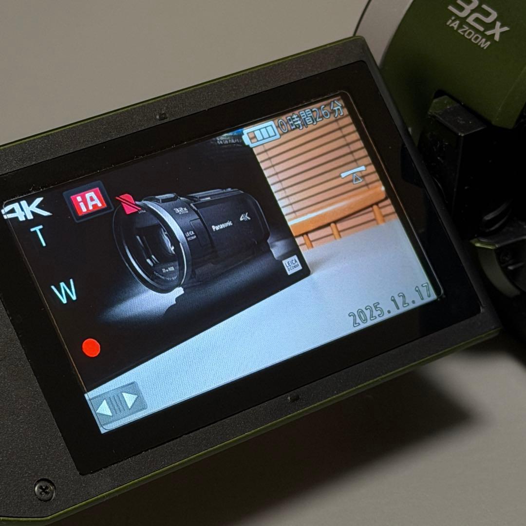 【完動美品】パナソニック 4Kビデオカメラ HC-VX2M フォレストカーキ
