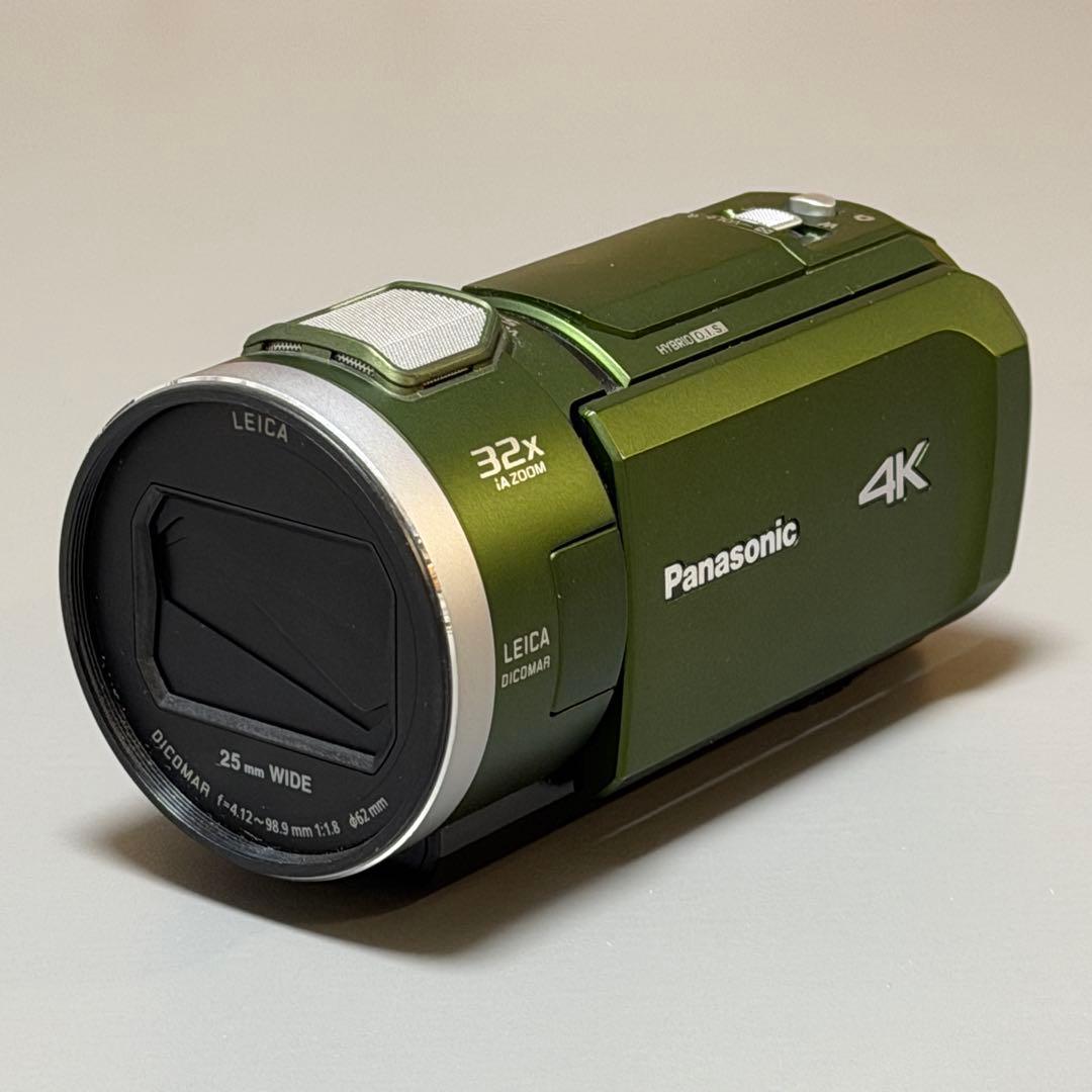 【完動美品】パナソニック 4Kビデオカメラ HC-VX2M フォレストカーキ