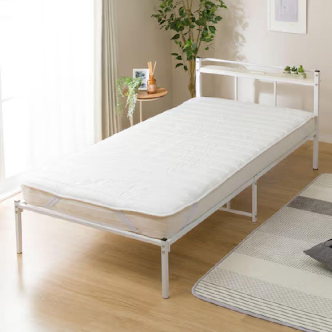 ニトリ　シングルパイプベッド　コンセント付き