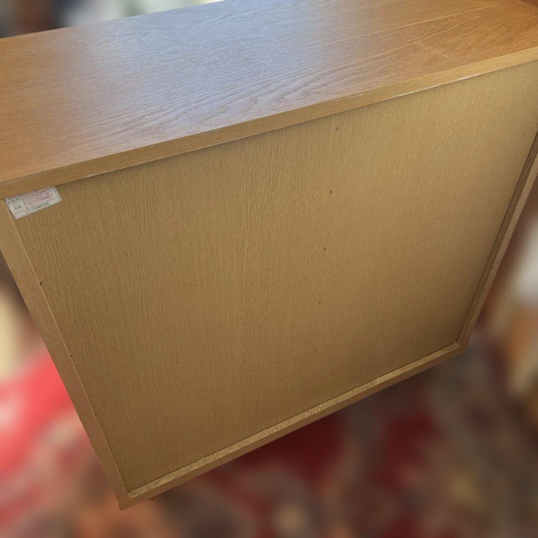 ナチュラルウッド スリムデザインチェスト　サイドボード　リビングボード