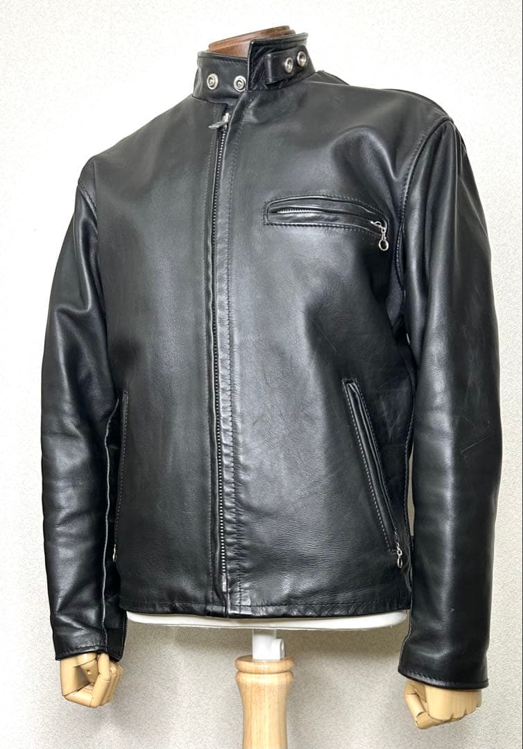 ③schott 641【38】米国製◇革ジャンninjaハーレーgpzショベル