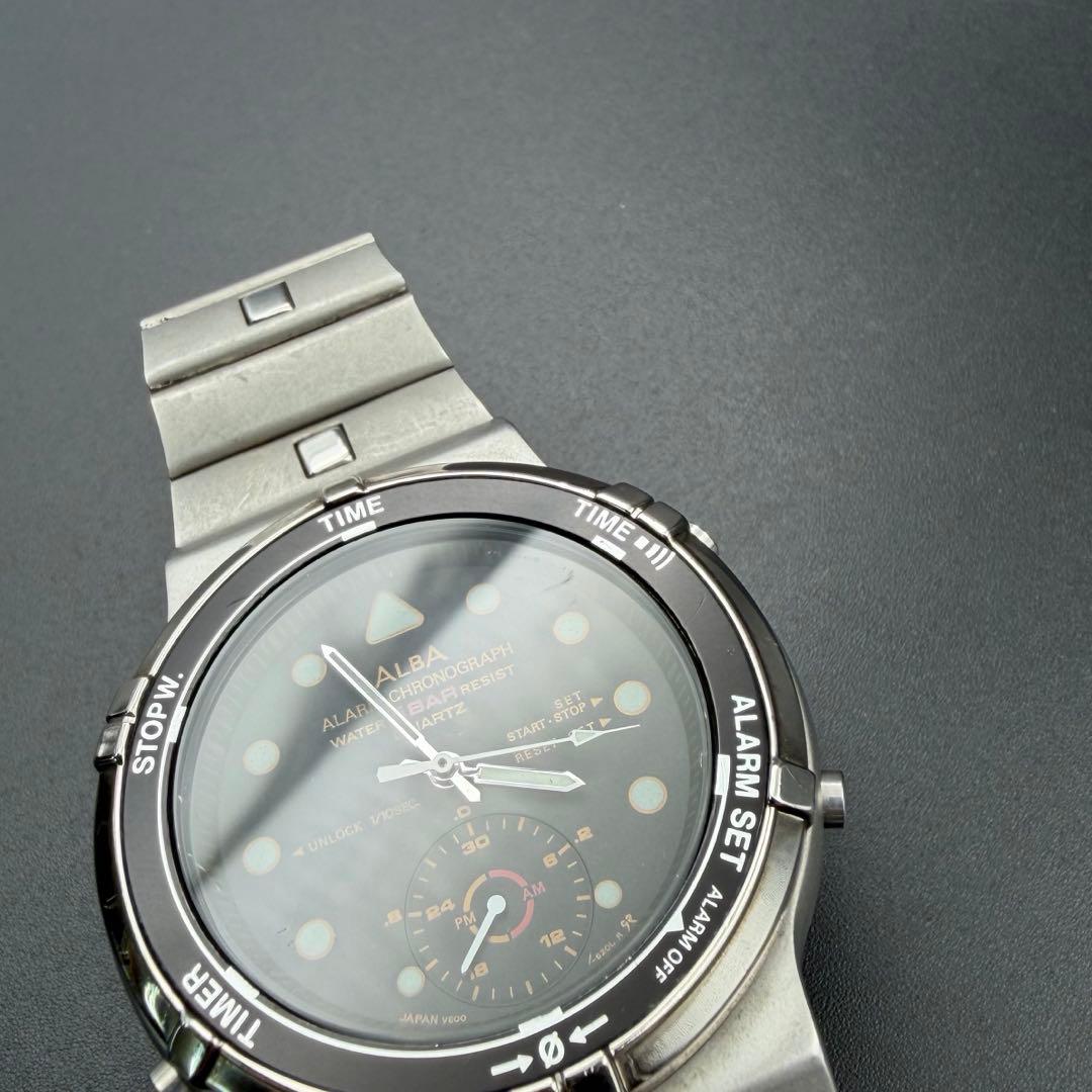 ALBA V600-6130 セイコー アルバ アラーム クロノグラフ