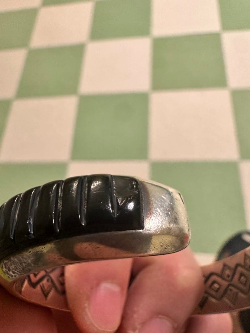 Ray Adakai レイアダカイ オニキス インレイバングル ナバホ