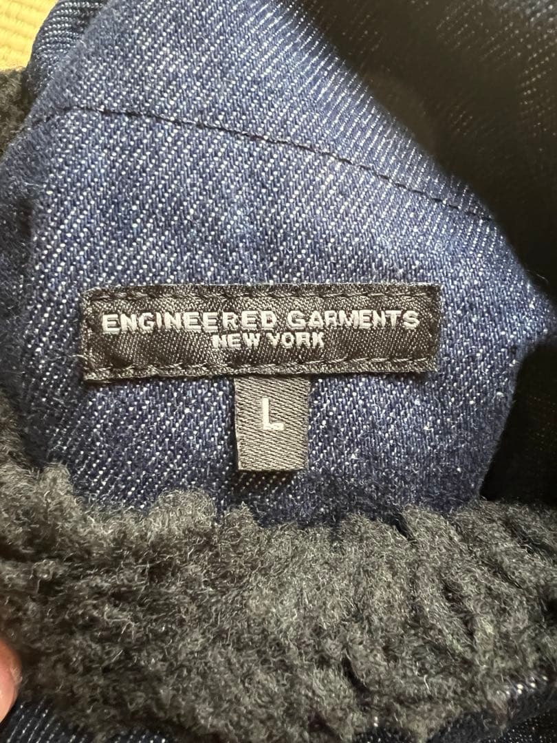 エンジニアードガーメンツ リバーシブルボアデニムベスト L