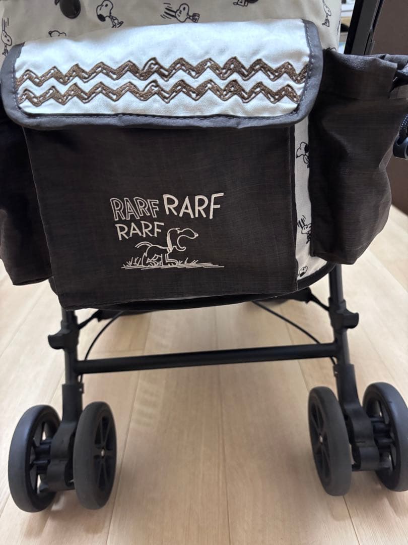 犬用ペットカート ダークブラウン スヌーピー