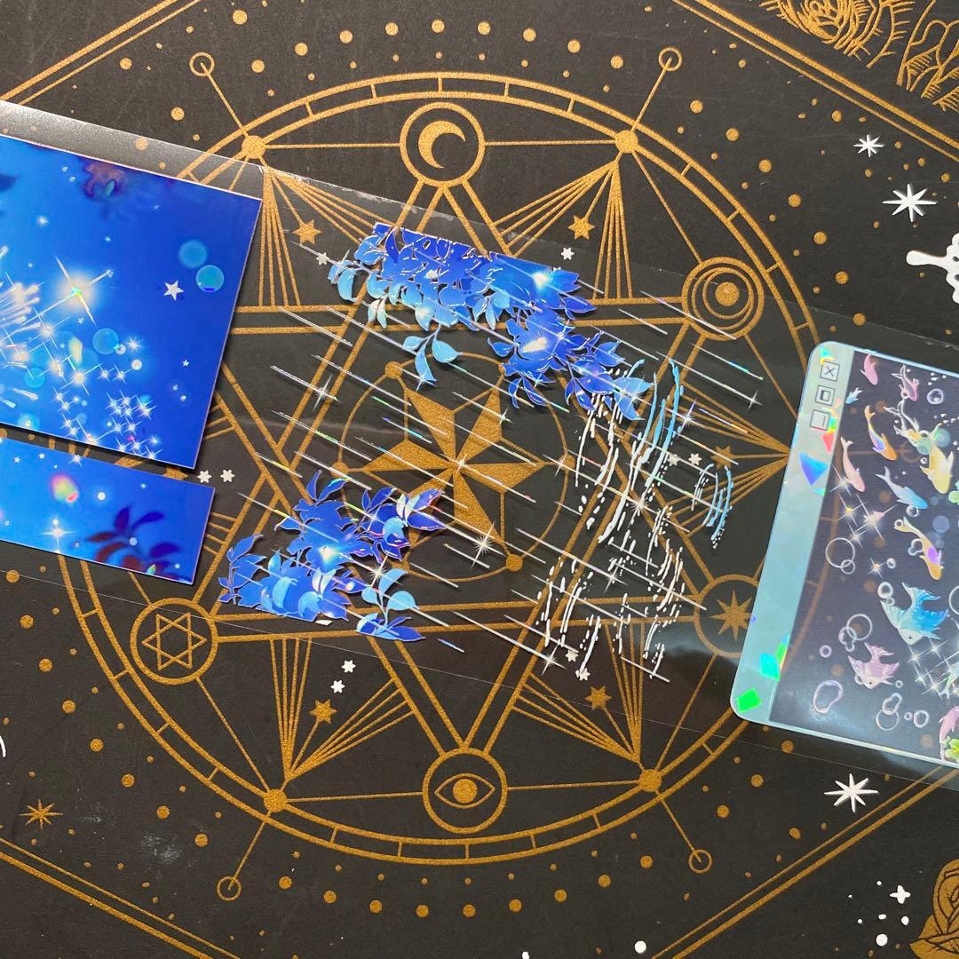 【9200】海外　マステ　中古巻　貝殻光マスキングテープ　雨　半透明　装飾系