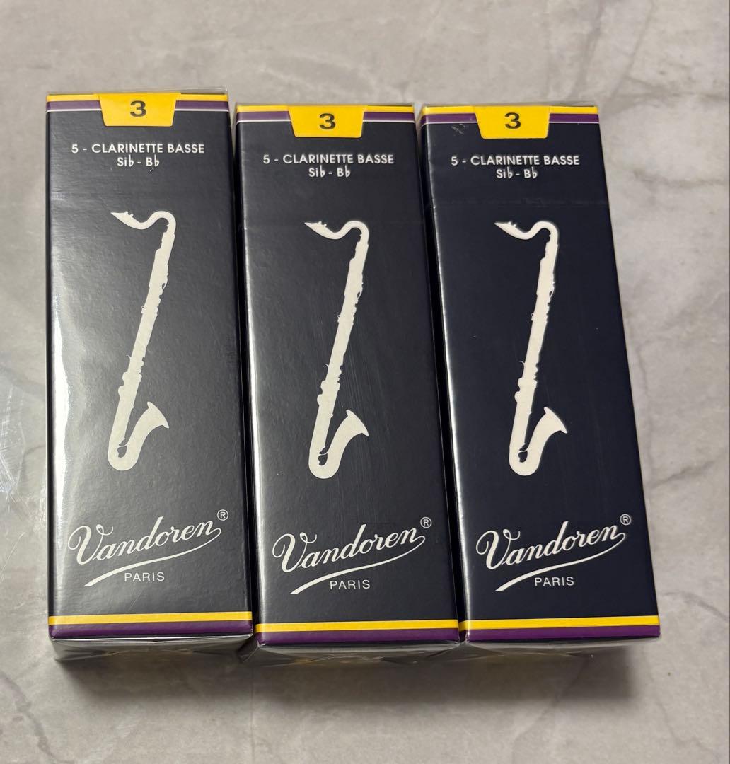 バスクラリネット リード バンドレン トラディショナル 新品未使用 3箱セット