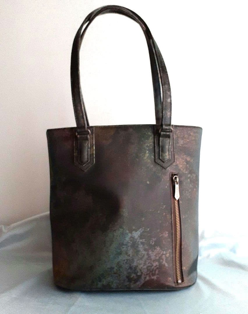 【極美品】ジャンポールゴルチェ　Vサイバー トートバッグ　玉虫色 ハンドバック