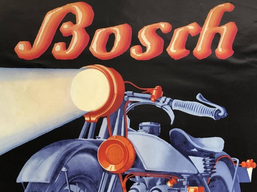 【 BOSCH 1960s ヴィンテージ・ポスター 】　当時物　69×50ｃｍ