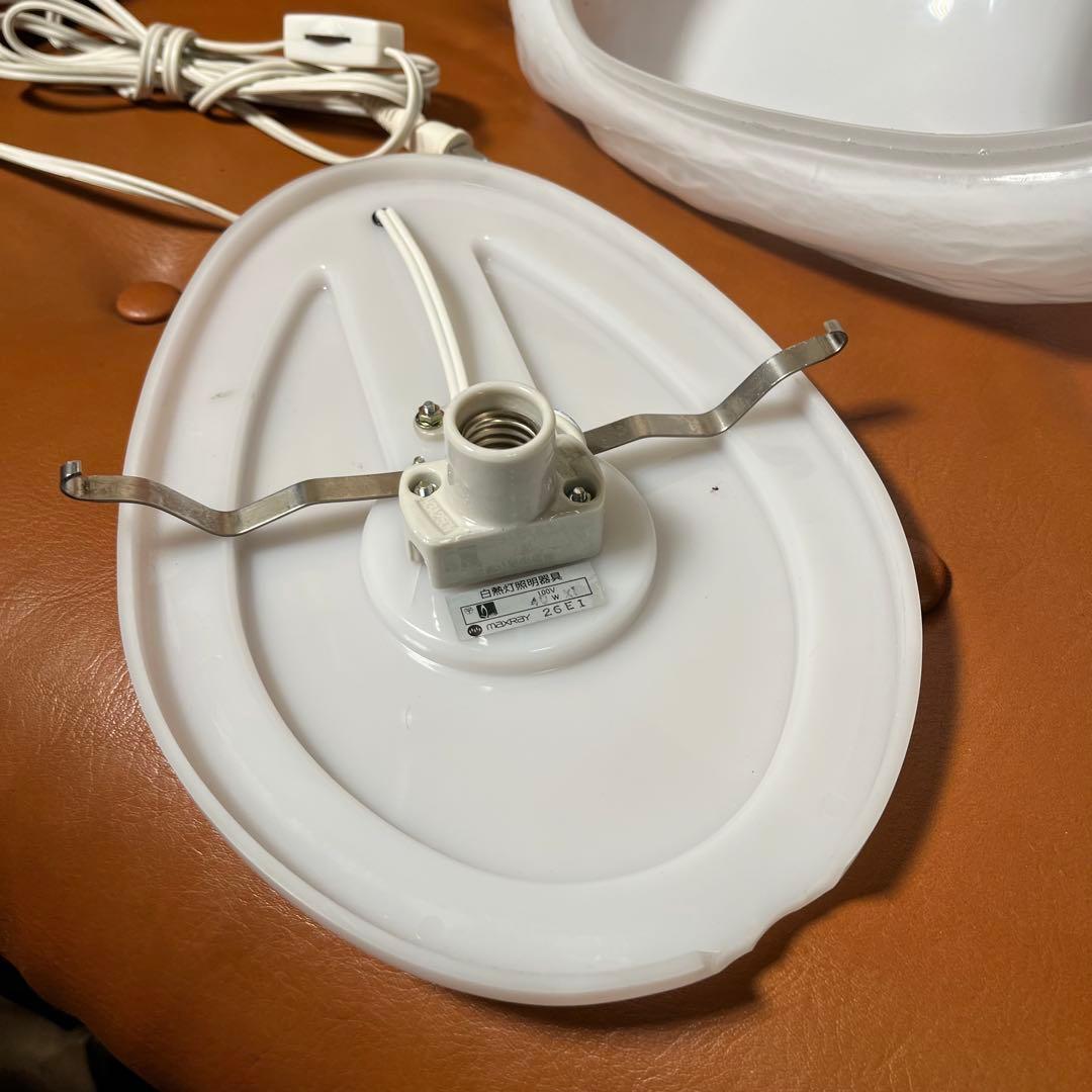 希少　当時物　アヒルスタンドライト 乳白色　ガラス 照明　ランプ