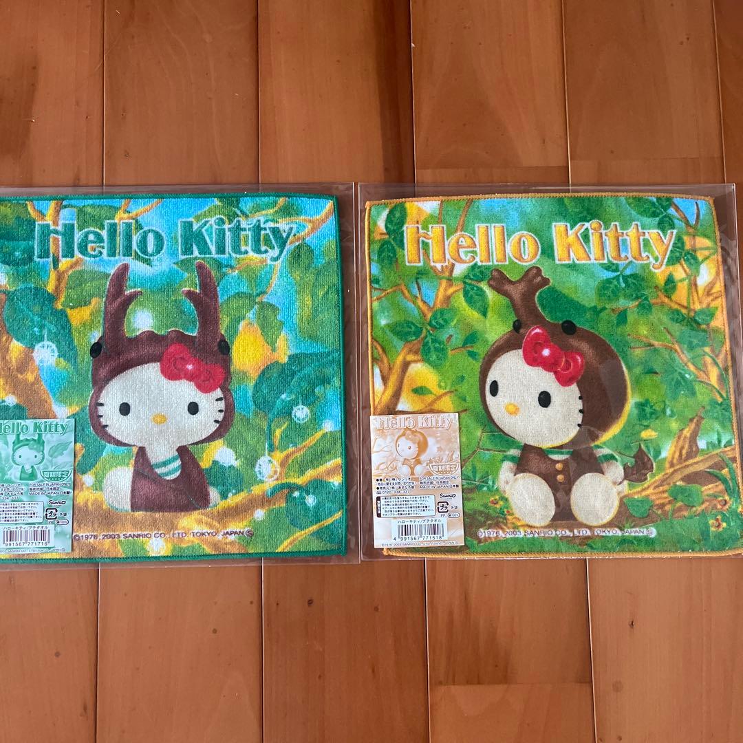 キティ　夏季限定　カブトムシ　クワガタ　プチタオル