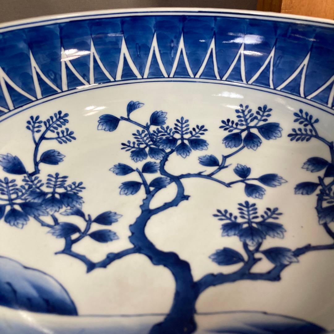 【mintonさん専用】古伊万里の伝統　名窯　舘林源右衛門作　染付桐絵　大深鉢