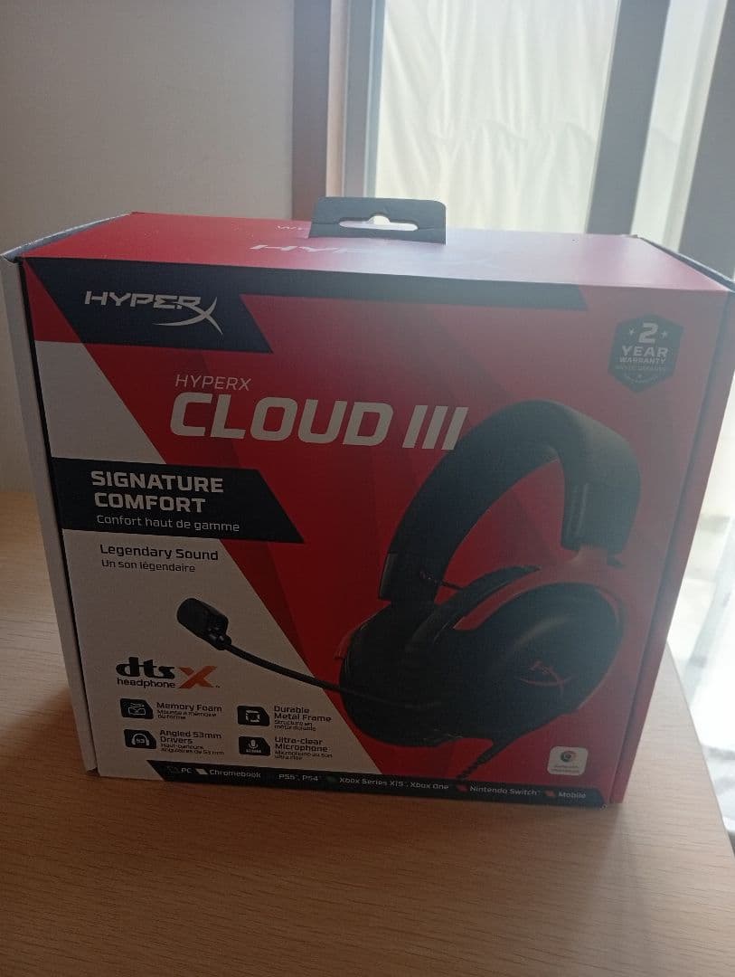 HyperX Cloud III 有線 レッド ヘッドホン