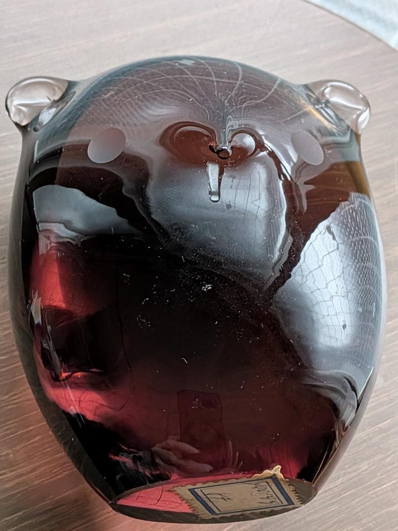 訳アリ　ヴィンテージボヘミアガラス工芸品 動物　1点もの