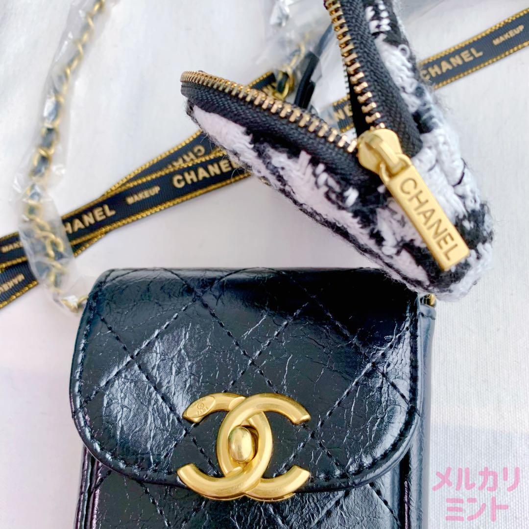 シャネルCHANELノベルティ スマホチェーンショルダーバッグポーチケース