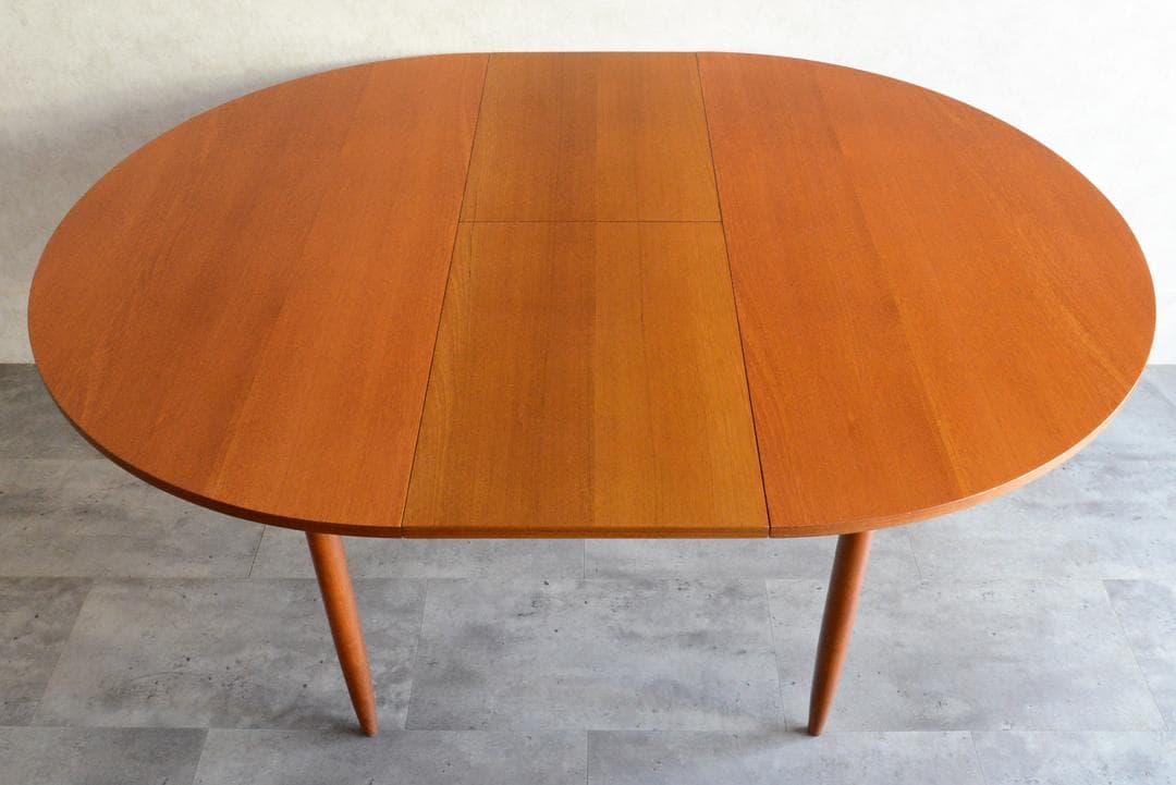 イギリスヴィンテージ エクステンション ラウンド ダイニングテーブル 拡張式円形