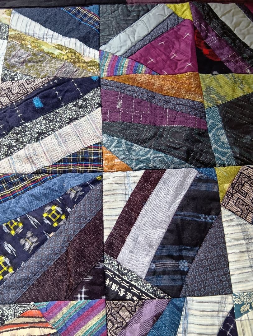 着物リメイク、キルトパッチワークマット