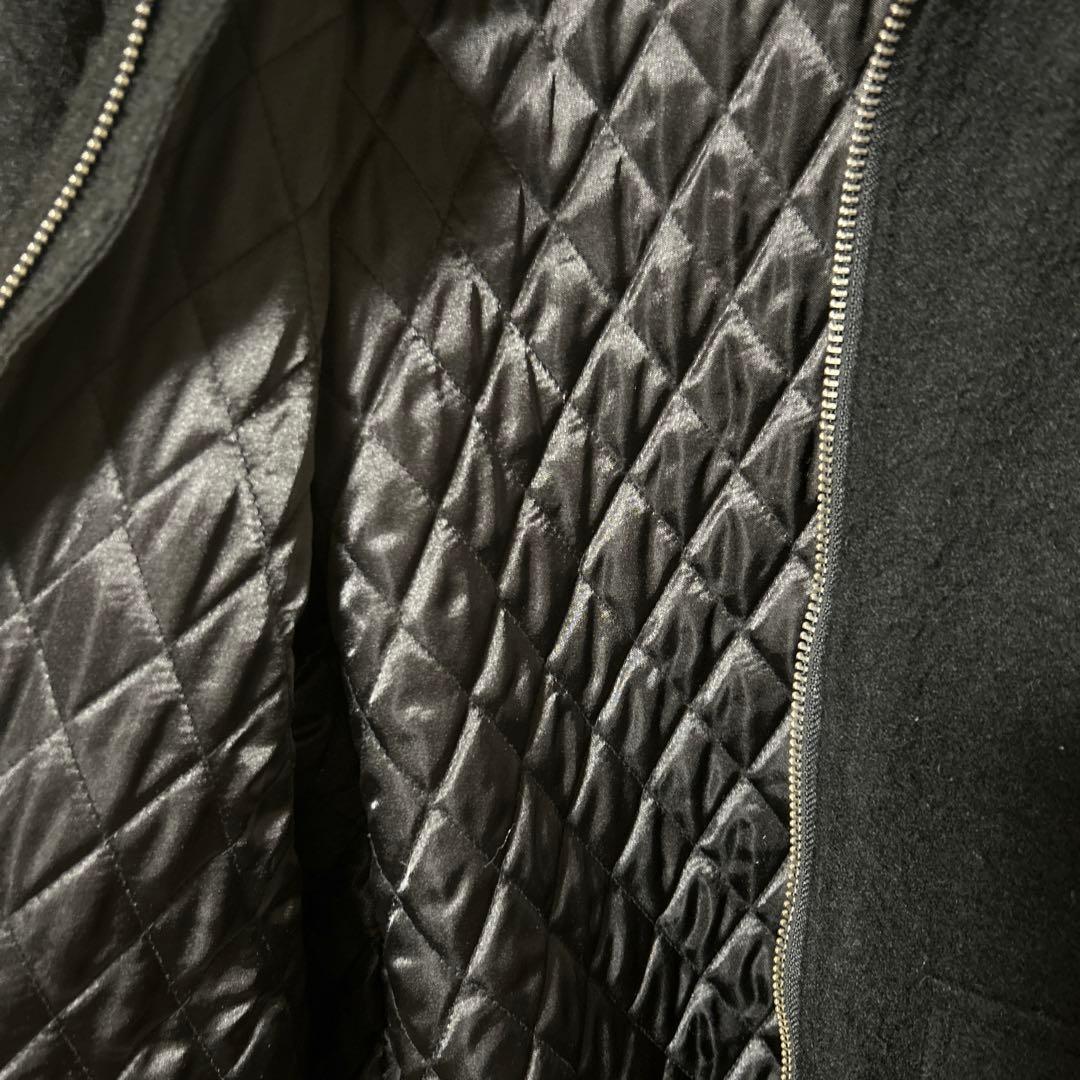 Stussy ブラックジャケット ファー付き