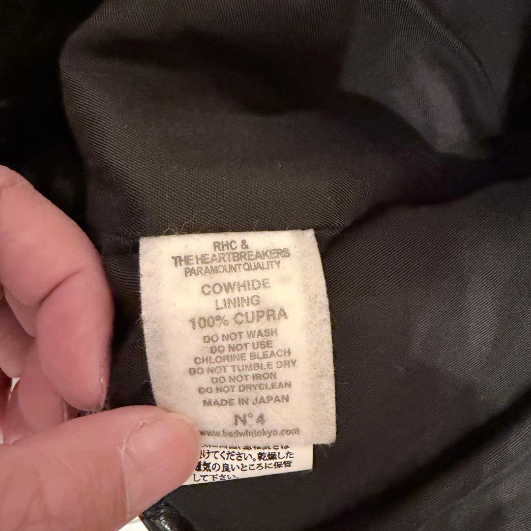 定価17万★ロンハーマン × ベドウィン★コラボレザーライダースジャケット　牛革