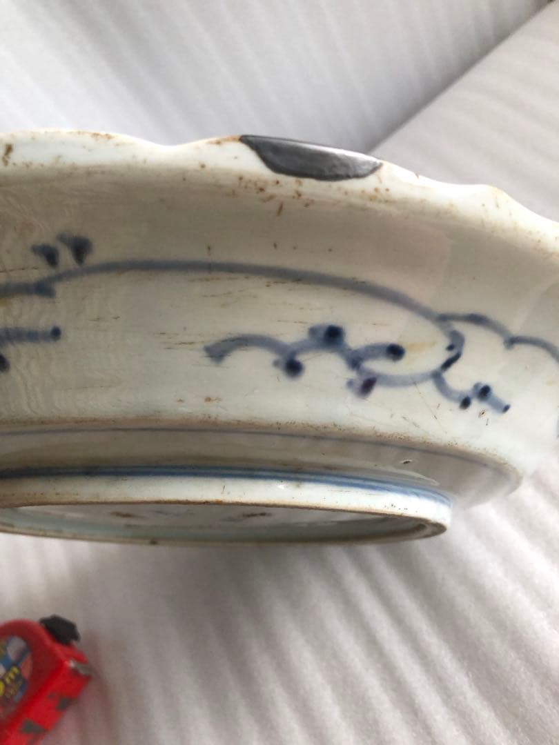 古伊万里　飾り皿　直径29cm　伊万里　染付　時代物26A3