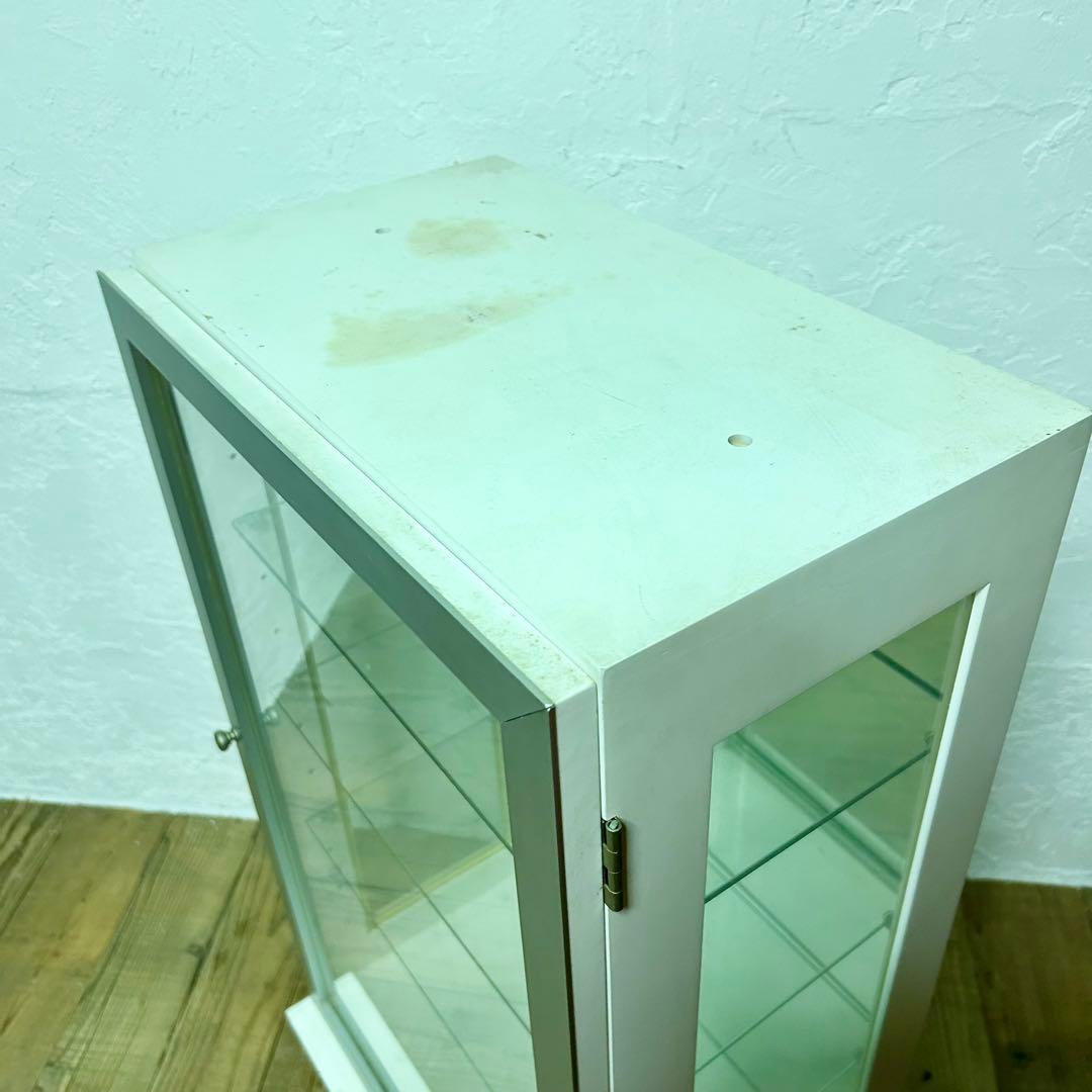 ガラス ショーケース コレクションケース　白a