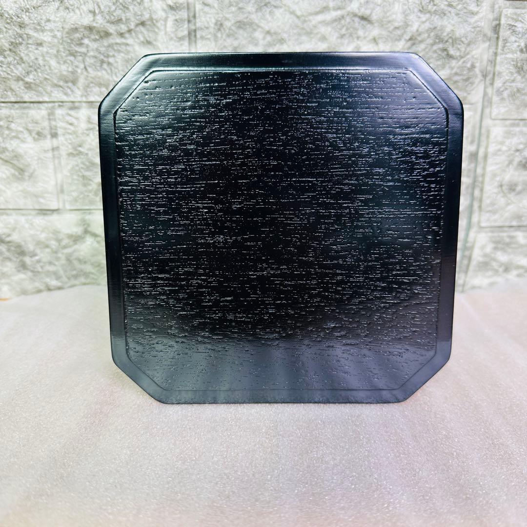 【茶道具　菓子器】縁高重　漆塗り　花鳥　中村湖彩作　5客