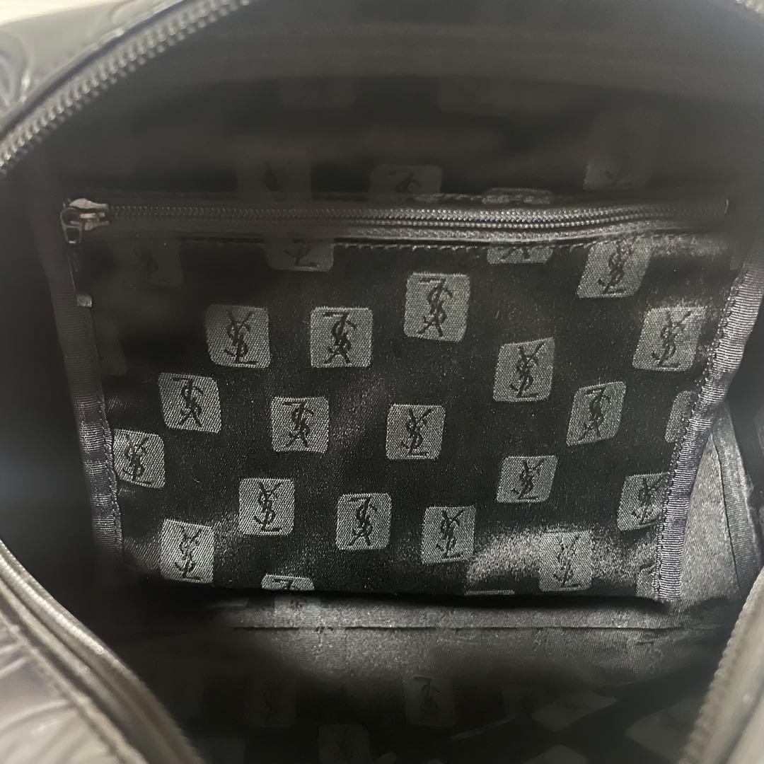 YSL サンローラン ミニボストン カサンドラ エンボス ヴィンテージ バッグ