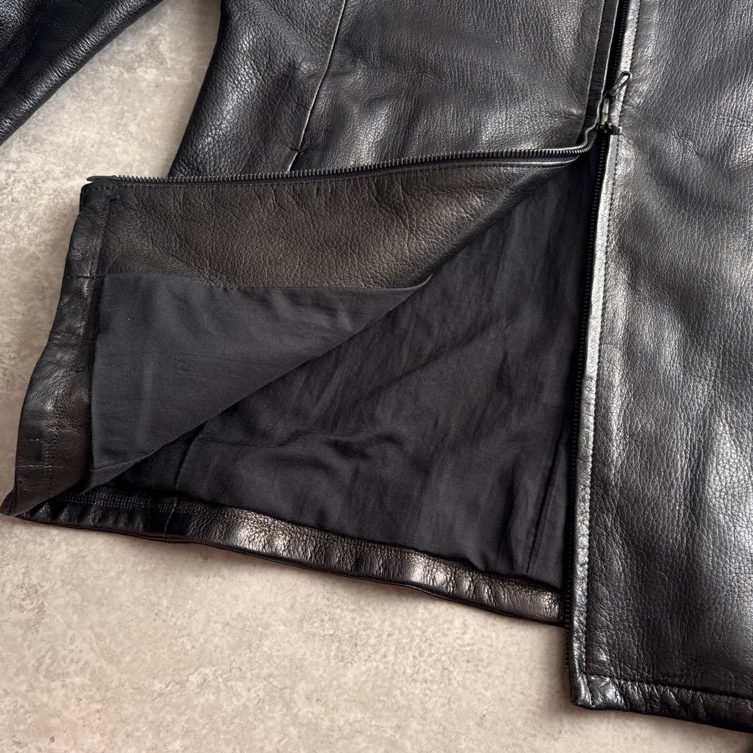 極美品■カズユキクマガイ アタッチメント【M】ディアスキン ライダースジャケット