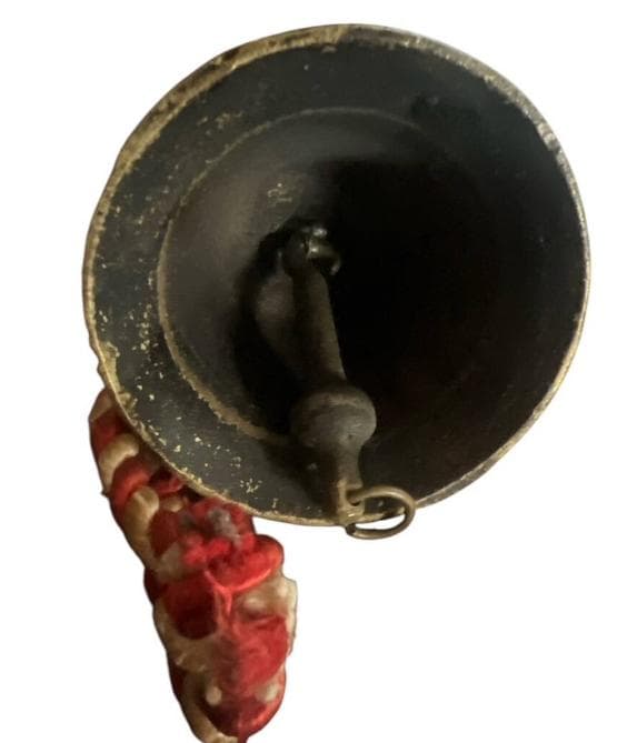 ベル　真鍮製　アンティーク　レトロ　古物　紐付　絵柄　刻印　鷲