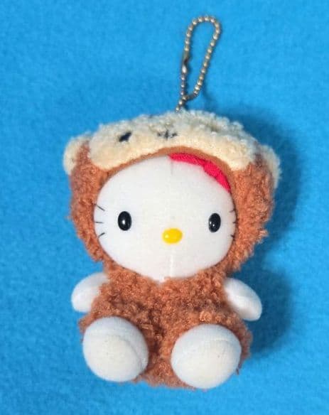 激レア☆ハローキティ☆お猿さんの被りものぬいぐるみ＆ボールチェーンマスコット