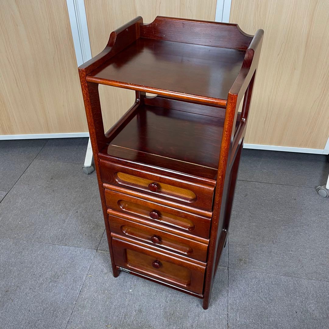 【送料込】カリモク　電話台　昭和レトロ　アンティーク