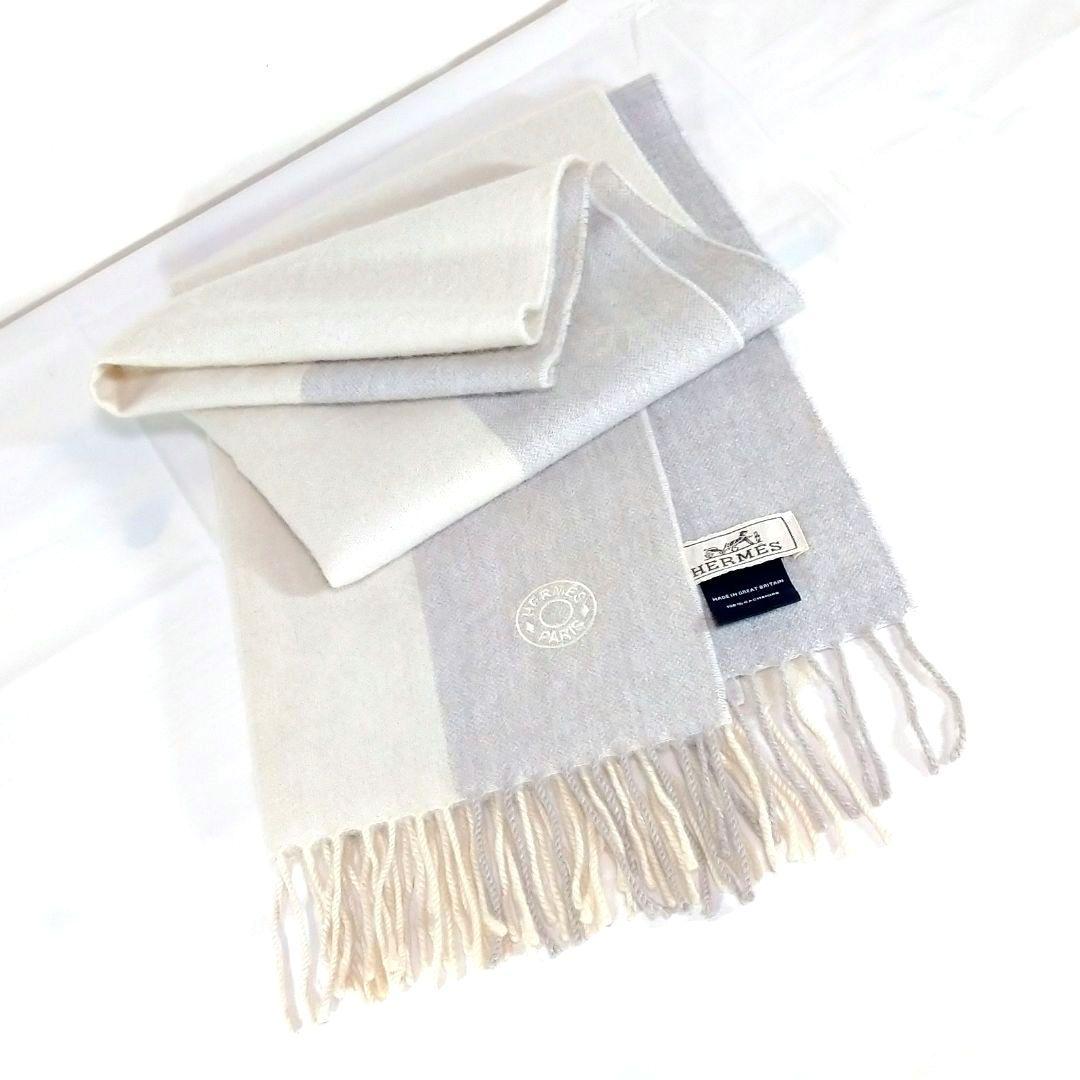 ntk様 エルメス セリエ(SELLIER) 丸型モチーフ カシミヤ マフラー