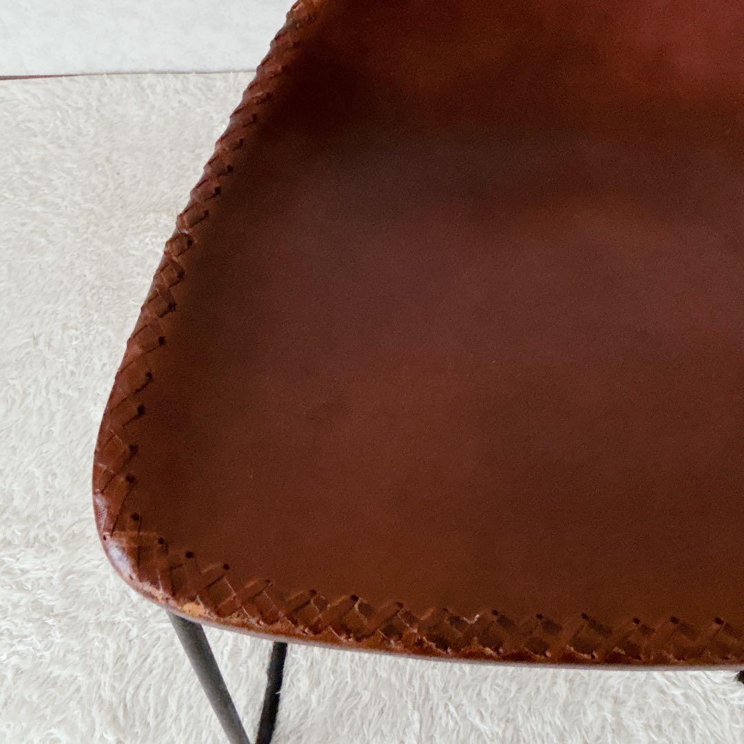 ra2ccho様リクエスト品 】アイアン スツール レザー スツール インダスト