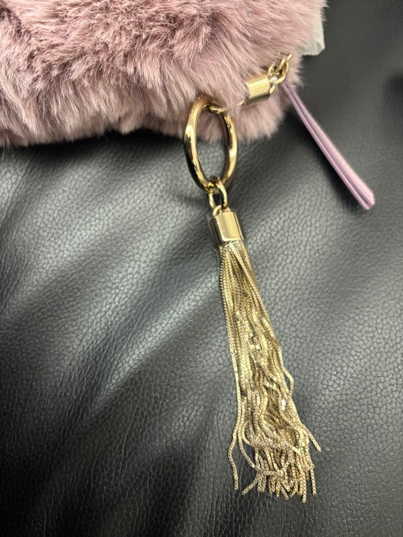 ジミーチュウ ファー チェーンバッグ　くすみピンク　未使用品