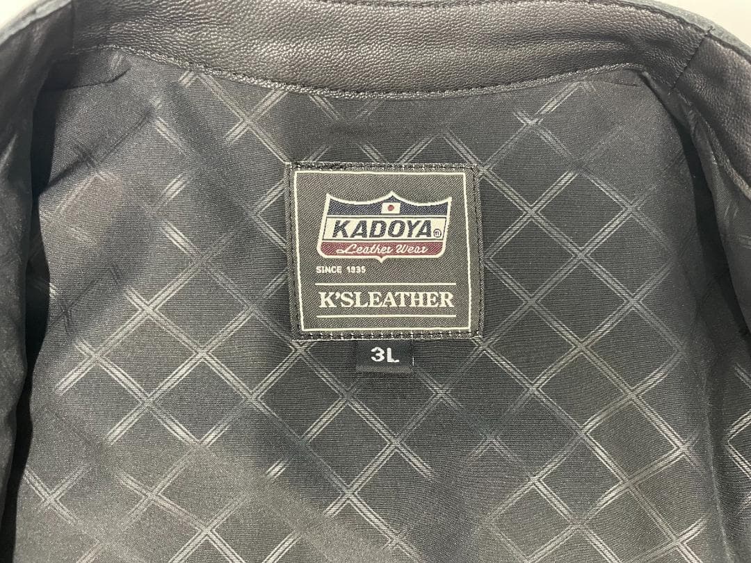 【美品】カドヤ　シングルジャケット3L　EURUS-GS　プロテクターとおまけ付