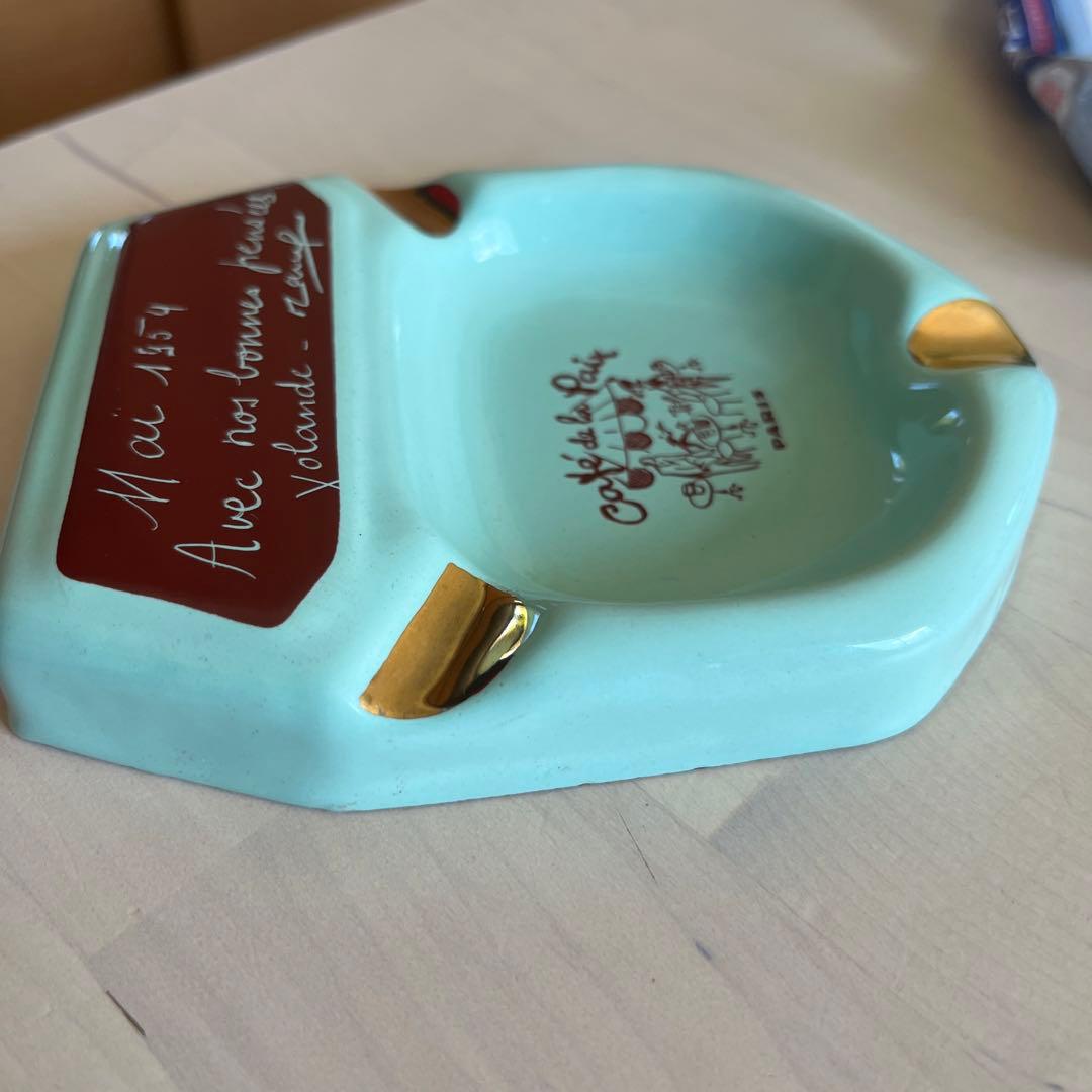 Café de la Paix 灰皿 アンティーク　水色　お値下げ中！
