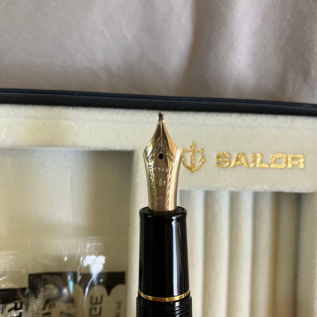 セーラー万年筆 プロギアスリム ブラック（金トリム）