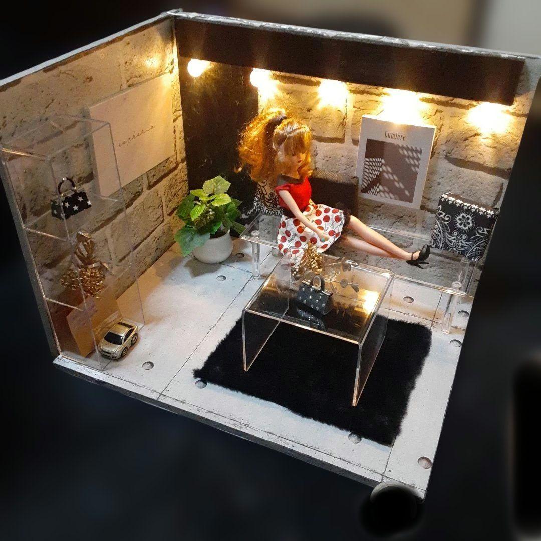 SALE大型2Wayメンズドールハウス ミニチュア背景ボード