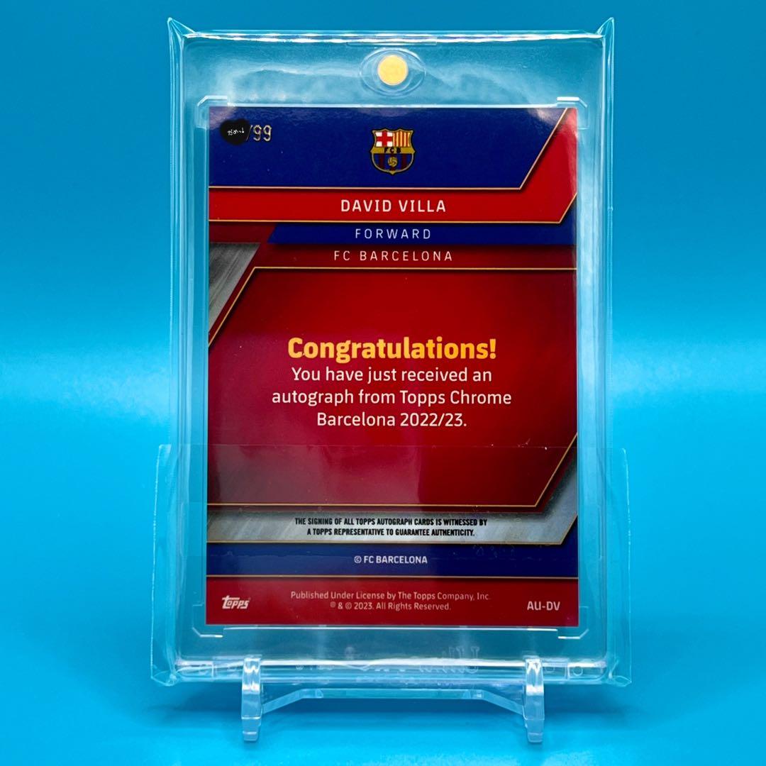 Topps Chrome DAVID VILLA 直筆サインカード 99シリ