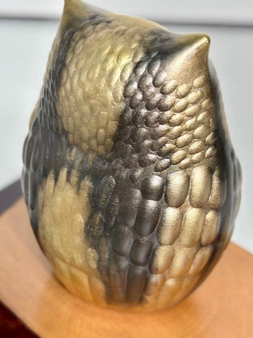 #武比古作 純銀 フクロウ置物 SILVER999