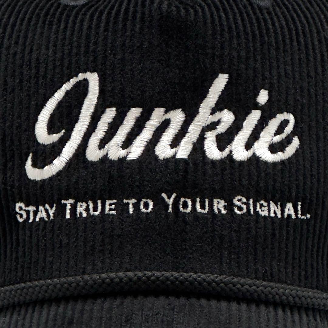 【コーデュロイ】Junkie トラッカーキャップ ブラック
