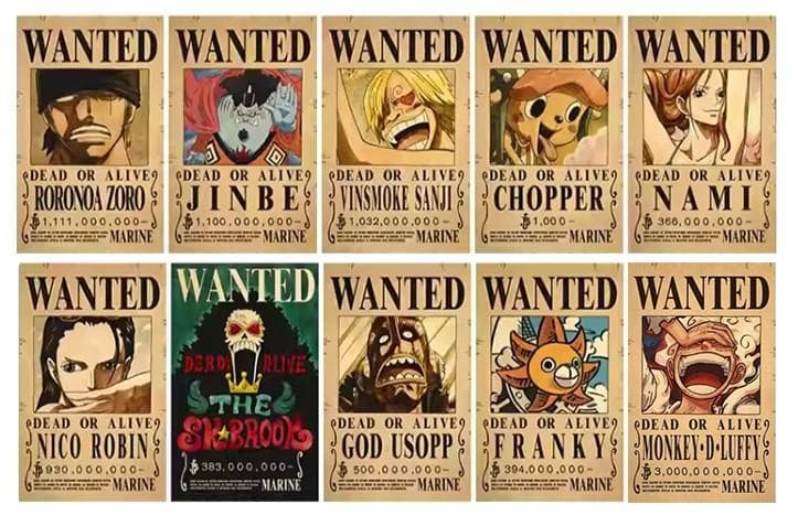 ワンピース　手配書　懸賞金ポスター　89枚セット
