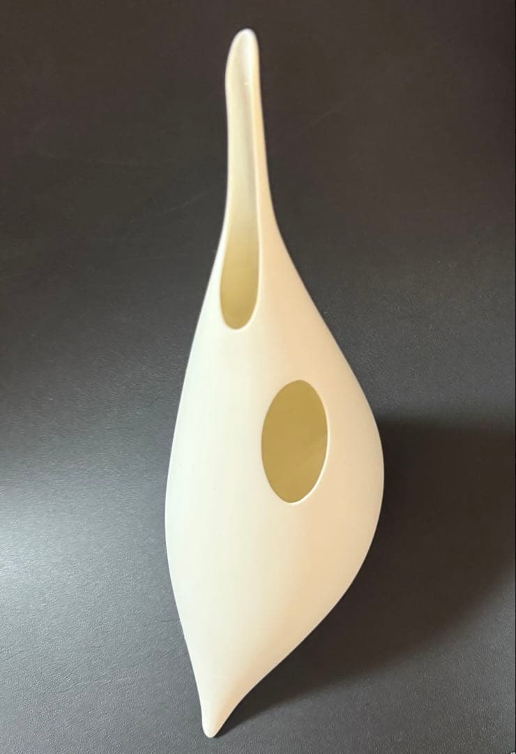 板橋廣美　白磁注器 共箱、共布