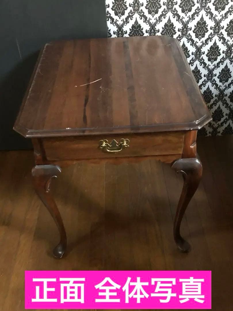 アメリカン ヴィンテージ♦️猫脚 引き出し付 テーブル♦️キンケイド♦️米軍♦️送料込