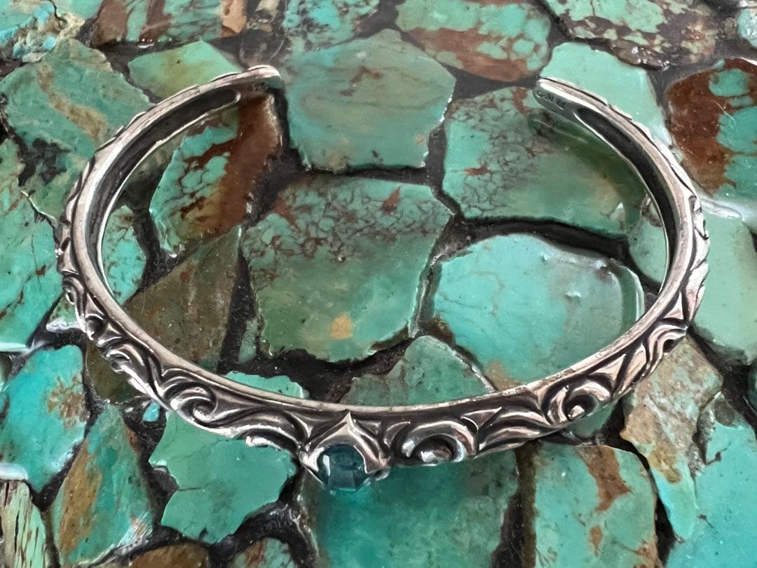 SAAD silver925 フローラル　バングル