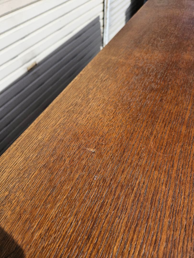 ヴィンテージ 日家工芸株式会社 木彫りのサイドボード ガラス 飾り棚 家具